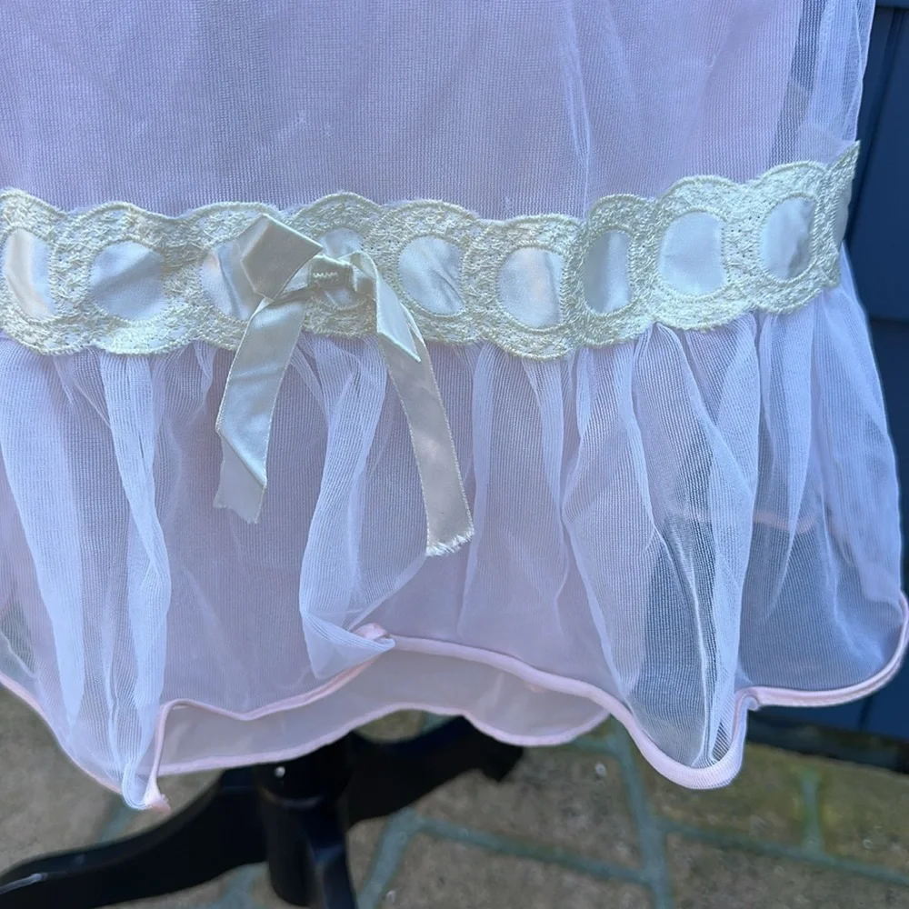 💗💗💗Vintage pale pink Nylon Tricot stretch slip small pinup sexy - Picture 2 of 9